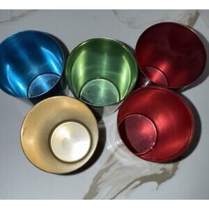 Vintage Bascal Retro Aluminum Tumblers. Made in Italy colorful tumblers 3.5 “